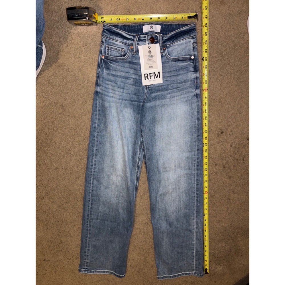 RFM Los Angeles Womens High Waisted Straight Leg Jeans Size 00 23 NWT T50-50